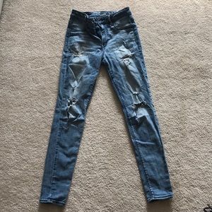 Distressed jeans